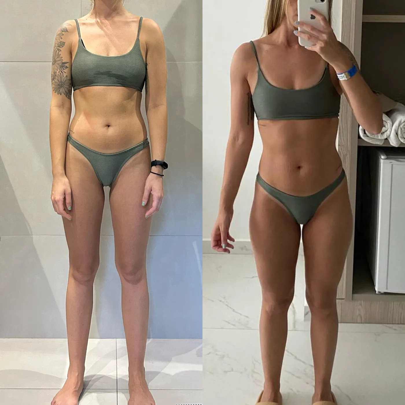 Antes e depois de uma aluna da consultoria