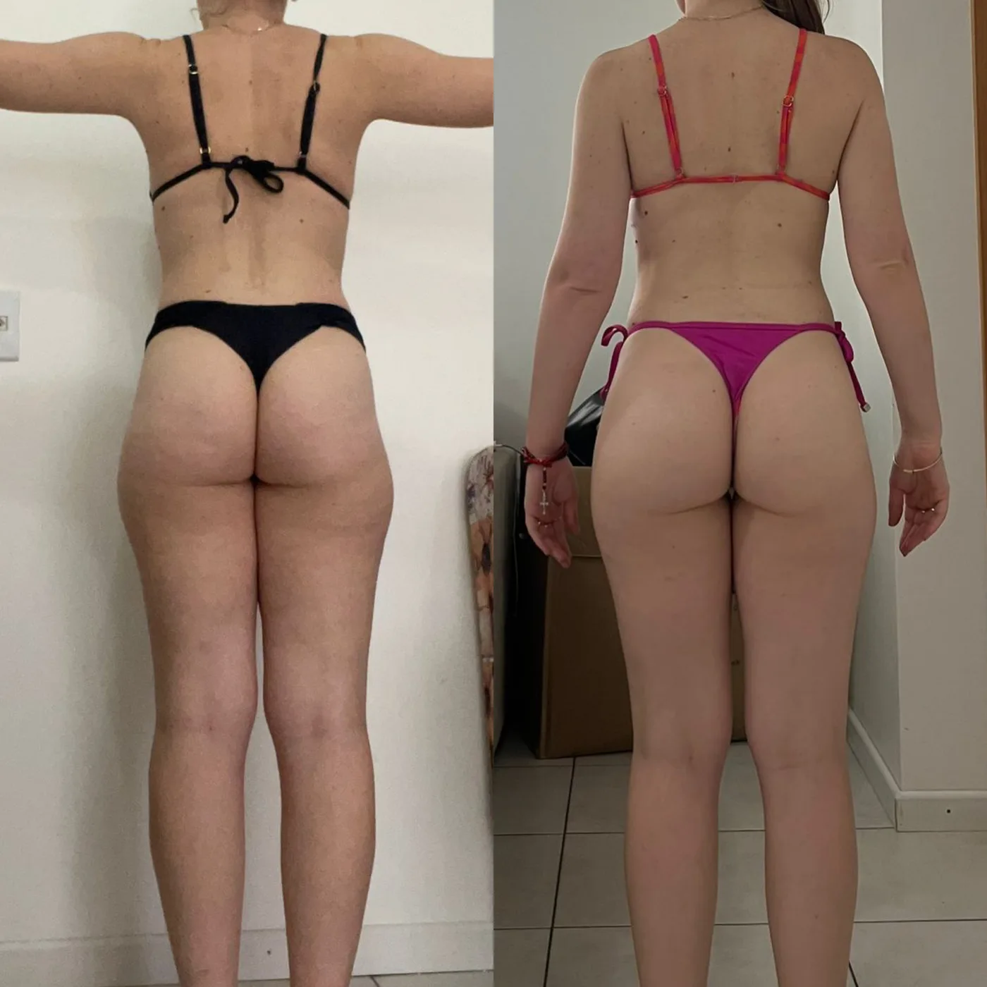Antes e depois de uma aluna da consultoria