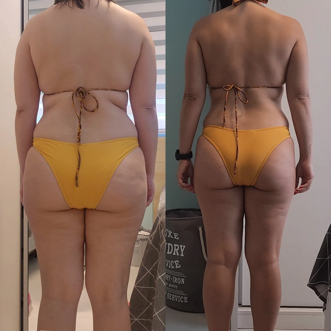 Antes e depois de uma aluna da consultoria